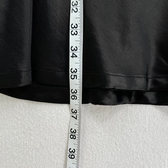 ENZA COSTA Satin Bias Cut Skirt Womens Small 1 Black Midi Pull on Slip Maxi NWOT - Picture 16 of 16
